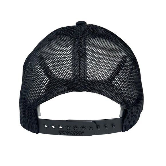 Richardson Trucker Hat Style Southern Seed & Feed Mens Black Snapback Hat - Picture 6 of 8